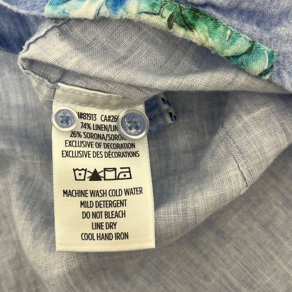Robert Graham Mens X-Large Button‎ Up Shirt Blue Tailored Fit Short Sleeve - Picture 6 of 11